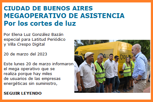 MEGA OPERATIVO CORTES DE LUZ